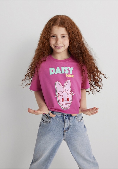 Mavi Daisy Duck Baskılı Pembe Kız Çocuk T-shirt M7610331-71095 Pembe