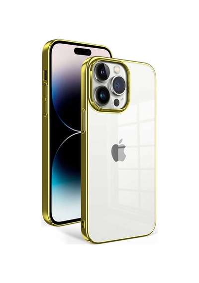 Apple Uyumlu iPhone 14 Pro Kılıf Zore Kenarları Renkli Arkası Şeffaf Sun Sert Kapak