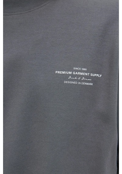 Jack & Jones Erkek Jprblachad Baskılı Bisiklet Yaka Sweatshirt 12261386 Füme Füme Jack & Jones Erkek Jprblachad Baskılı Bisiklet Yaka Sweatshirt 12261386 Füme Füme