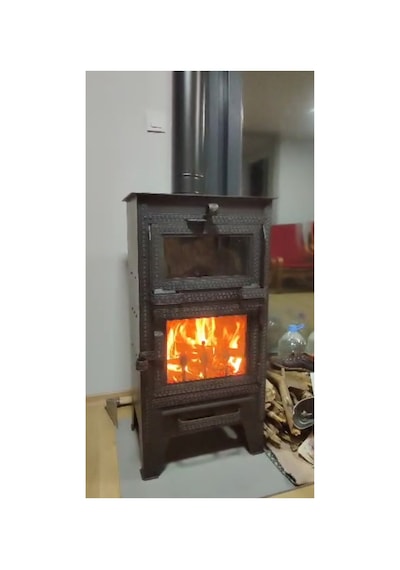 Zümrüt Model Desenli /odun Ve Kömür Yakıtlı Kuzineli Rize Şöminesi