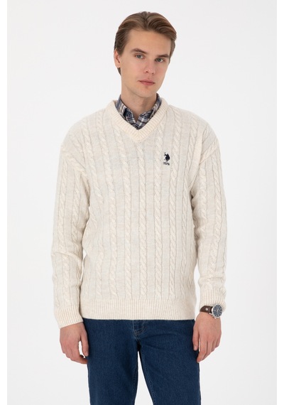 U.s. Polo Assn. Erkek Krem Kazak /triko 50315038-vr071