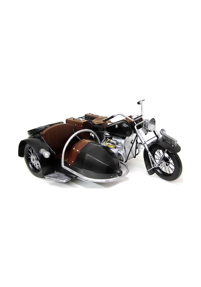 C0374 Dekoratif Metal Sepetli Motosiklet Kahve