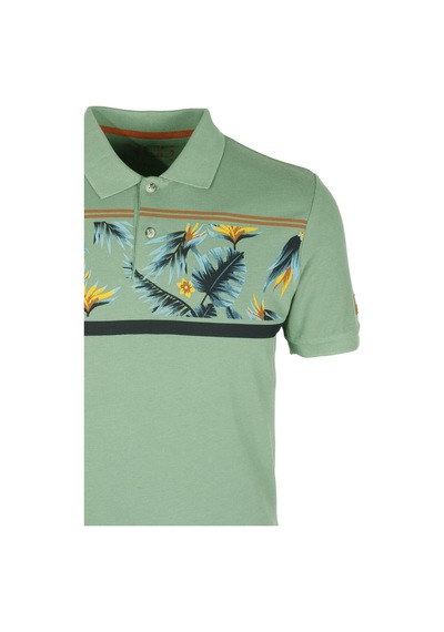 Erkek Çağla Slim Fit Polo Yaka Baskılı Tshirt 1179-çağla Çağla Yeşili