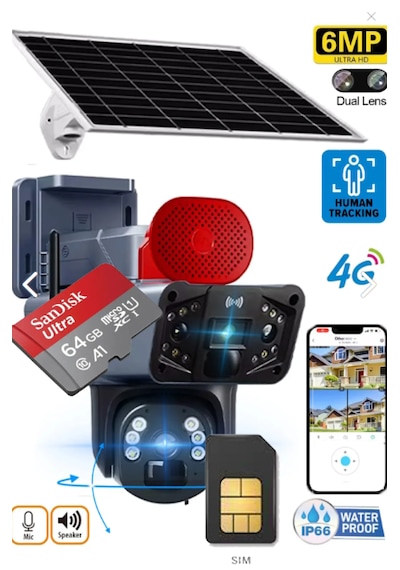Okam O-kam-3915 6mp 4g Solar Dual Lens Ptz Kamera 64 Gb Hafıza Ka Okam O-kam-3915 6mp 4g Solar Dual Lens Ptz Kamera 64 Gb Hafıza Ka