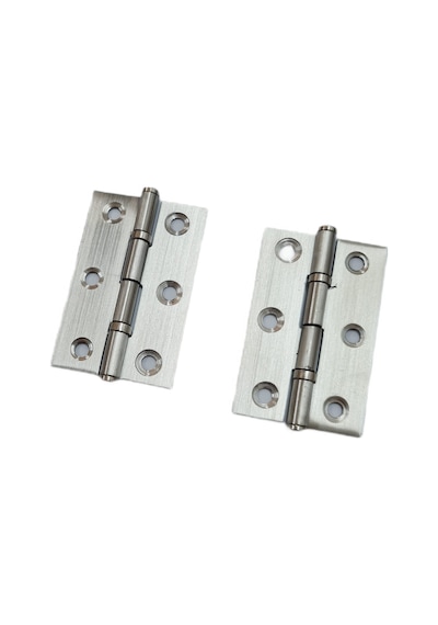Paslanmaz Çelik 6 Cm Dar Yaprak Menteşe 60x40x1,2 Mm Dayanıklı Mini Menteşe 2 Li Set