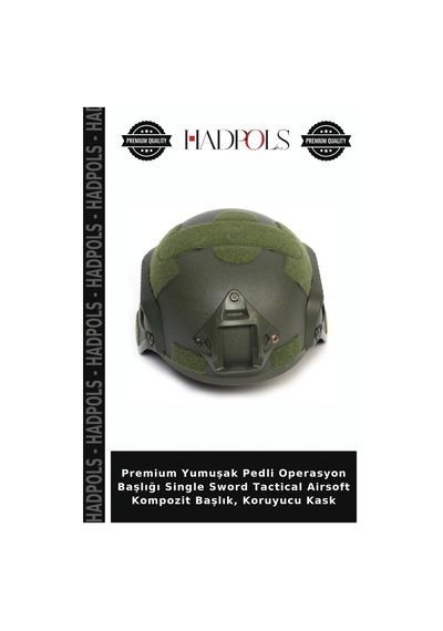 Premium Yumuşak Pedli Operasyon Başlığı Single Sword Tactical Airsoft Kompozit Başlık, Koruyucu Kask Çok Renkli