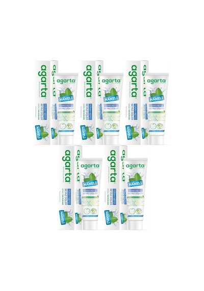 Agarta Doğal Diş Macunu 100ml Naneli 5 Li Set Beyazlık