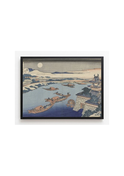 Hokusai Ay Işığında Yodo Nehri Çerçevesiz Poster 30x42 Cm A3 Tablo Japon Sanatı Duvar Dekoru