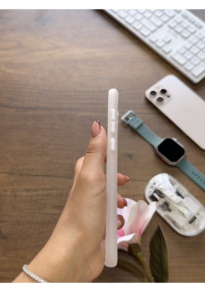 Redmi Note 9s Uyumlu Süper İnce Mat Ultra Thin Silikon Kılıf Beyaz
