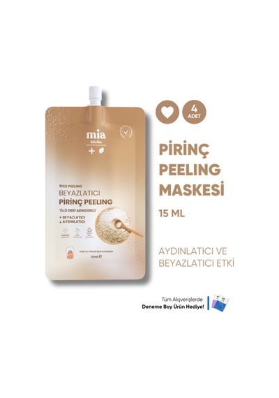 Mia Klinika Aydınlatıcı ve Beyazlatıcı Pirinç Peeling Maskesi 15 ML