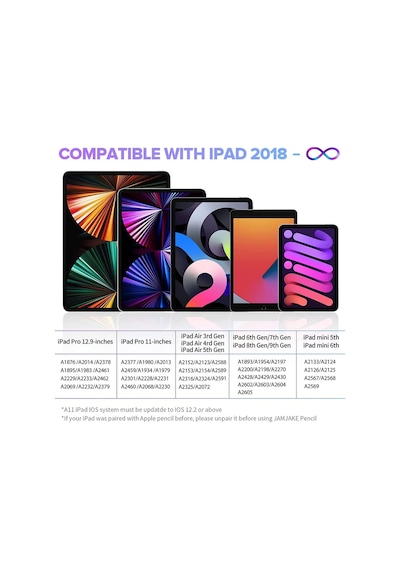 Apple Uyumlu iPad 10.9 İnç 4.nesil Avuç İçi Reddetmeli Dokunmatik Özel Yazı Çizim Kalemi