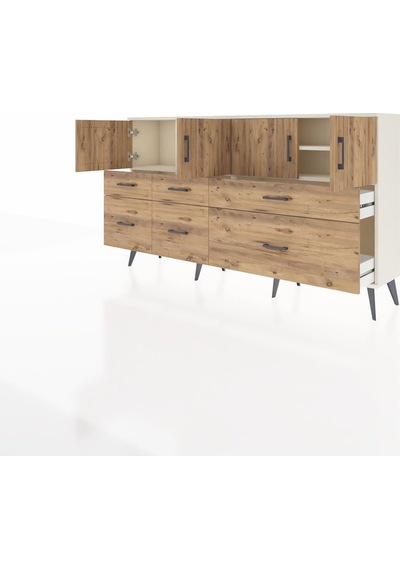 Arges Konsol 4 Raflı 6 Çekmeceli 4 Kapaklı 176x30x99 Aytaşı-çam Atlas Çam - Aytası Arges Konsol 4 Raflı 6 Çekmeceli 4 Kapaklı 176x30x99 Aytaşı-çam Atlas Çam - Aytası