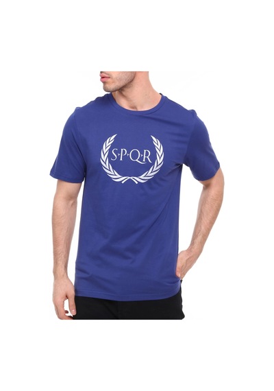 Spqr Erkek Pamuk T-shirt Ares İndigo İndigo