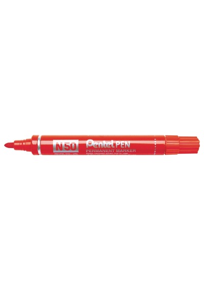 Pentel N50 Bullet Tip Permanent Marker Kırmızı