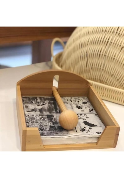 Mien Dayanıklı Bambu Peçetelik 7b15b Ahşap