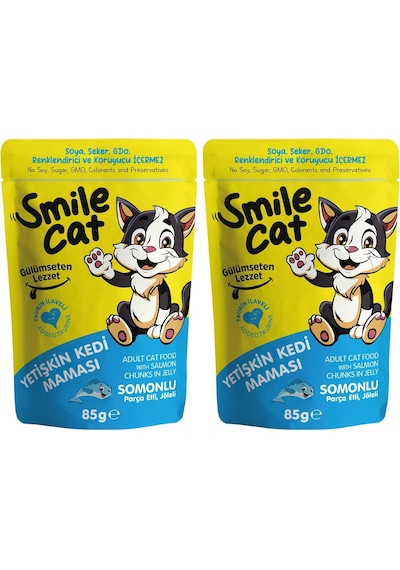 Smile Cat Pouch 85 Gr Kedi Somonlu 2 Paketi 103 Ivory