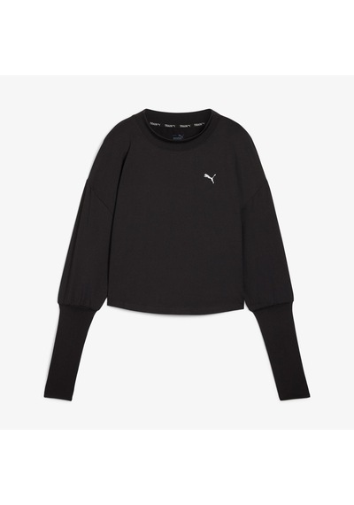 Puma 52568801 Studio Cloudspun Crew - Short Kadın Sweatshirt Siyah