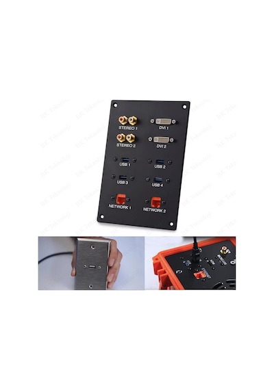 Panel Tipi Vidalı Usb 3.0 Dişi-Erkek Uzatma Kablosu-30Cm