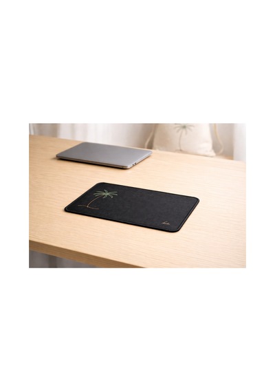 Palmiye Desenli Ham Bez Büzgülü Sırt Çantası & Mousepad Seti Siyah - 820291356 Siyah - 820291356