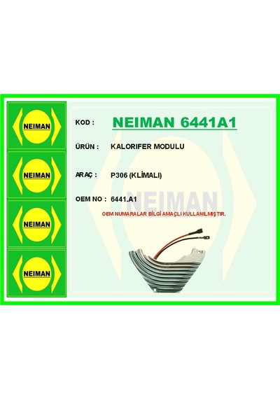 Neıman 6441a1 Kalorıfer Modulu P306 Klimalı 6441.a1 -
