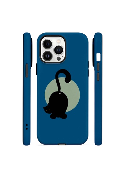Velvoria Valestra Aylı Kedili Apple iPhone Uyumlu 13 Pro Max Magsafe Koruma Kılıfı Valestra Magline - Aylı Kedili