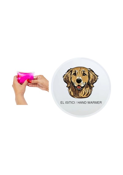 Sıa Kahverengi Köpek Cep Sobası,el Isıtıcı,sıcak Su Torbası Pvc 10x9,5cm Çok Renkli