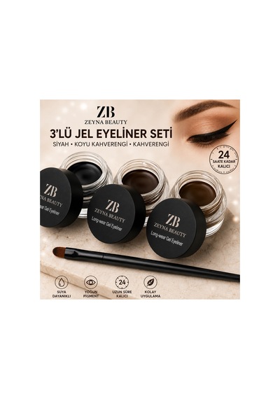 Jel Eyeliner İkili Kahve&siyah Renk Siyah - 626168302 Diğer