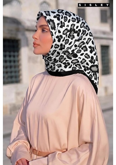 Sisley İpek Saten Eşarp-asm2034 Siyah