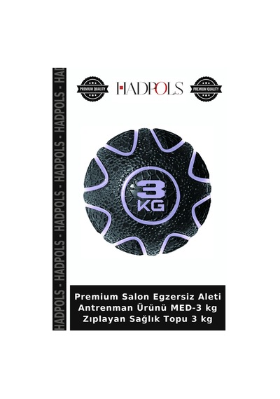 Premium Salon Egzersiz Aleti Antrenman Ürünü Med-3 Kg Zıplayan Sağlık Topu 3 Kg