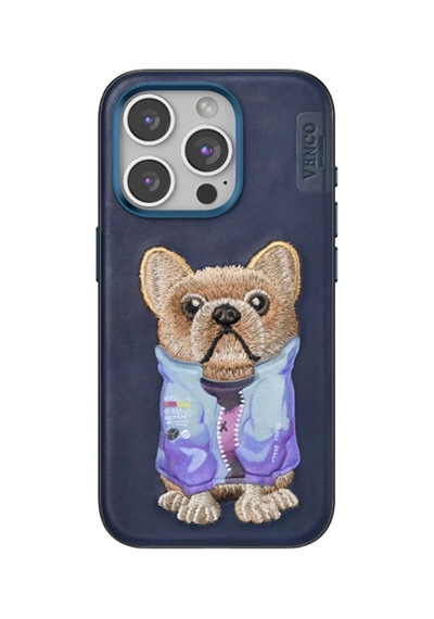 Durukar Apple, Uyumlu iPhone 15 Pro Max Cute Desenli Kapak - Lacivert