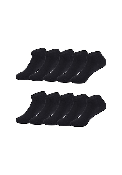 Ozzy Socks 12 Çift Dikişsiz Pamuklu Unisex Patik Çorap Yazlık  Dayanıklı Topuk Siyah