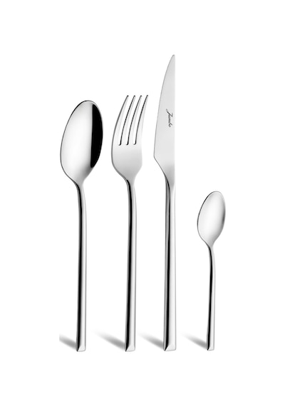 Jumbo 2006 24 Parça 6 Kişilik Tatlı Çatal Kaşık Bıçak Takımı GÜmüş