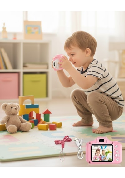 Tnabilir Hd Dijital Kamera Video Kayıt Fotoğraf Çekim Usb Glblseme - 67 Bağlantılı Şarjlı