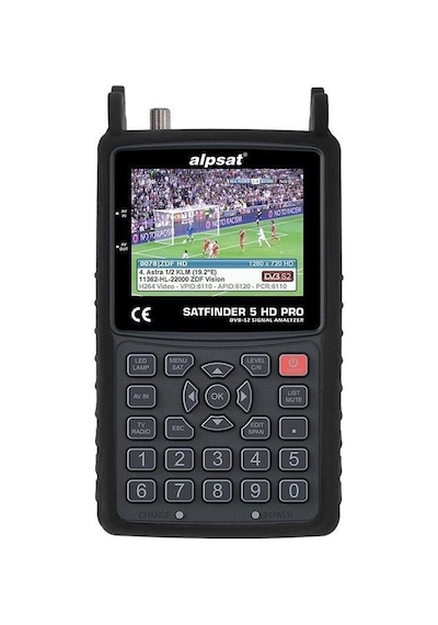 Ayt Alpsat 5 Hd Pro Görüntülü Uydu Yön Bulucu Satfinder 5 Ahd Tvı Cvı Test Cihazı