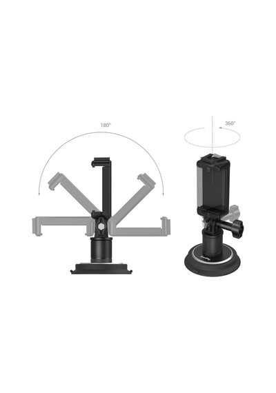 Smallrig 4347 Vantuz Montaj Desteği Aksiyon Kameraları İçin Siyah