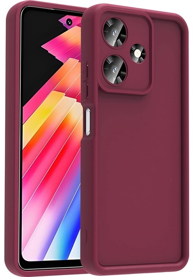 İnfinix Hot 30i Kılıf Kamera Korumalı Zore Ananas Kapak Mürdüm