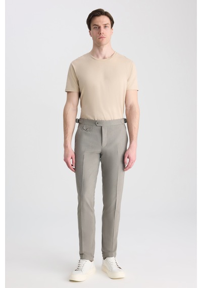 D's Damat Ds Damat Slim Fit Vizon Armürlü Kumaş Pantolon 5hf03kv21321m V01