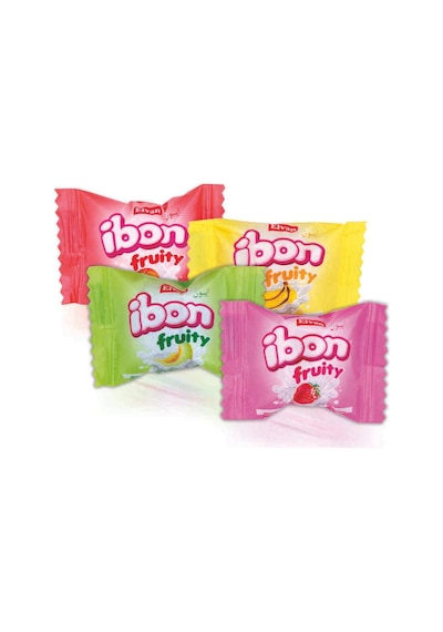 Ibon Sütlü Meyveli Şeker 1000 Gr. Silindir (1 Kutu)