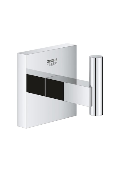 Start Cube Quickfix Bornoz Askısı Duş / Banyo Aksesuarları Krom 40961000 Siyah