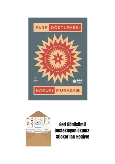 Fare Dörtlemesi Yeşil Kapak Haruki Murakami + Okuma Sticker'ları