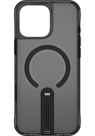 Apple Uyumlu iPhone 16 Pro Kılıf Magsafe Şarj Özellikli 360 Derece Dönebilen Standlı Skinarma Helix Kapak Siyah