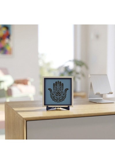 Hamsa Silüetli Modern Dekoratif Hatıra, Sevdikleriniz İçin Hediyelik Estetik Armağan 10x10 Cm
