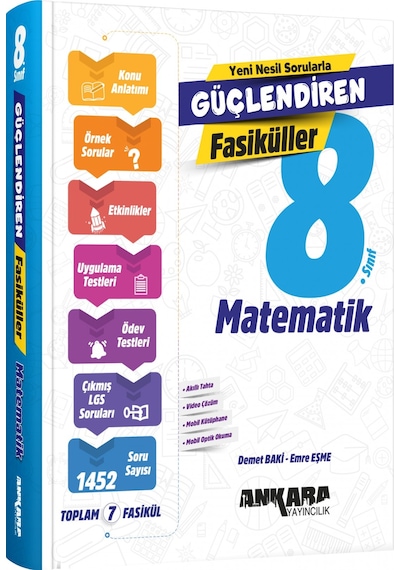 Ankara 8. Sınıf Matematik Güçlendiren Fasikül Ankara Yayıncılık