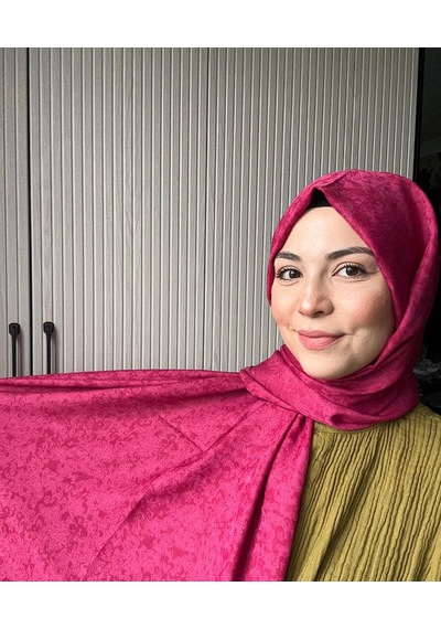 Harem Scarf Gold Silvia Şal Fuşya