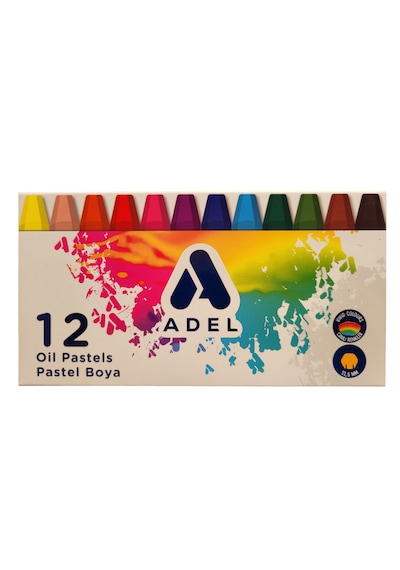 Adel 10 Adet 12 Renk Pastel Boya 12li