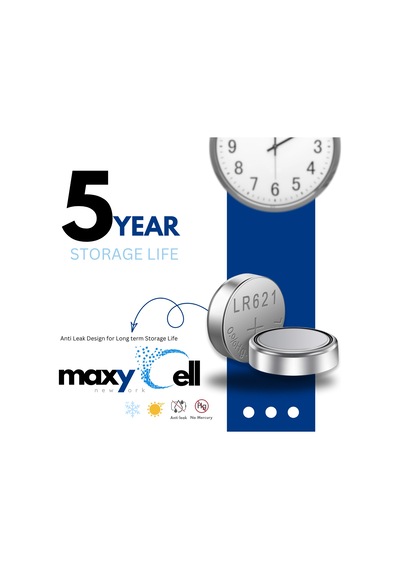MaxyCell 24 Adet Ag1 Lr41 Lr736 / L736 / G3 / G3a / 3ga / 192 / Gp192 / V3ga / Rw87 1.5v MaxyCell Düğme Piller