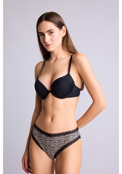 Defacto Micro Kaplı Full Push Up Balenli Tişört Bra T8478az26spbk81 Siyah-bk81