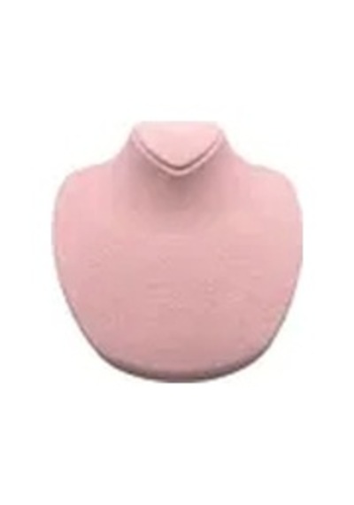 Yerli Üretim Süet Kumaş Rose Manken Pembe Renk 20/18 Cm Kolye Gerdanlık Takı Sergileme Mankeni Çok Renkli