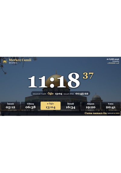 SANEC Vakitmatik – 32" HDMI Ekranlı Cami Vakitmatik Tam Paket