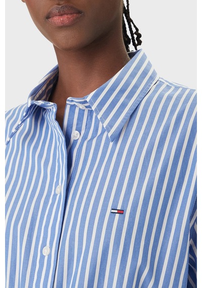 Tommy Jeans Çizgili Pamuklu Comfort Fit Klasik Yaka Mini Elbise Bayan Elbise Dw0dw20617 0a5 Mavi-beyaz Tommy Jeans Çizgili Pamuklu Comfort Fit Klasik Yaka Mini Elbise Bayan Elbise Dw0dw20617 0a5 Mavi-beyaz